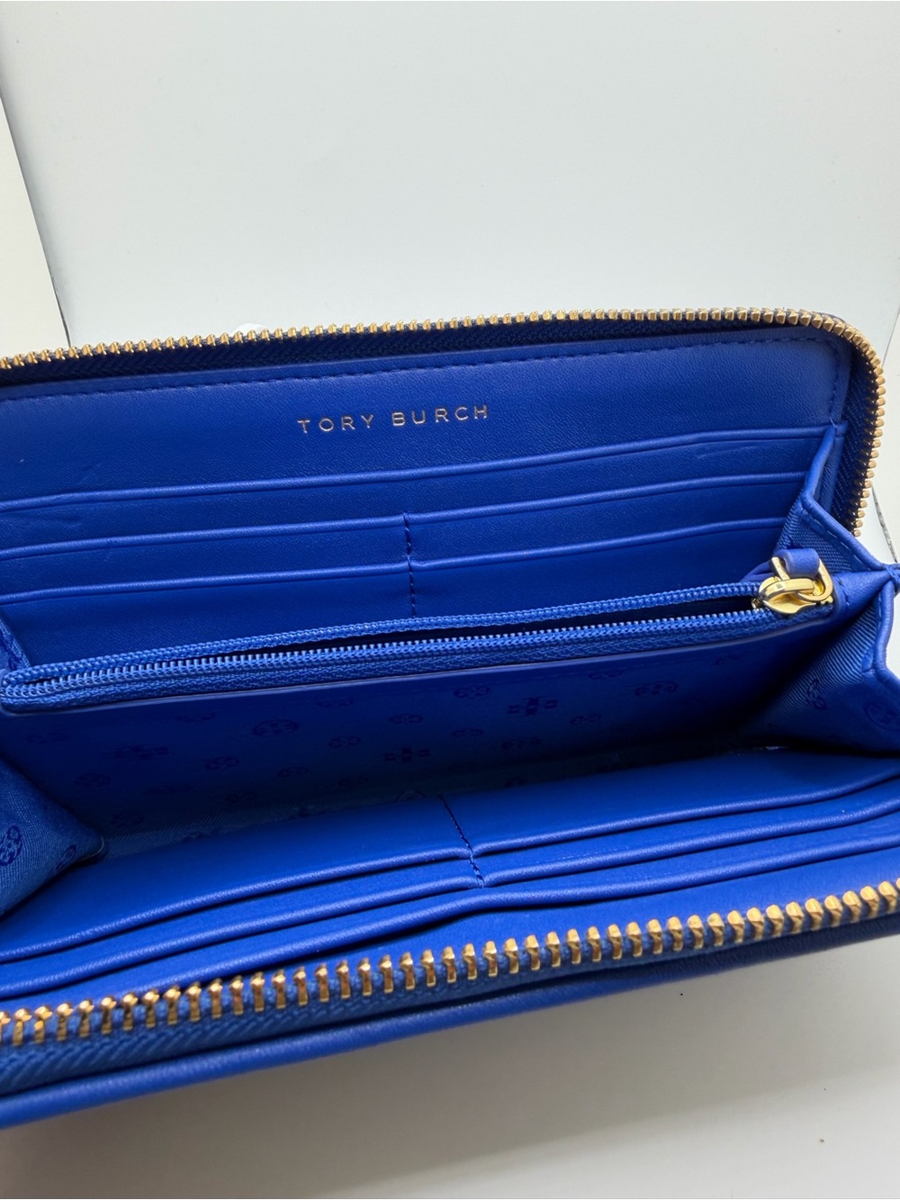 Tory Burch Gemini Link Coated Canvas Tote Bag & Matching Zip Wallet Set - Blue - Picture 7 of 16